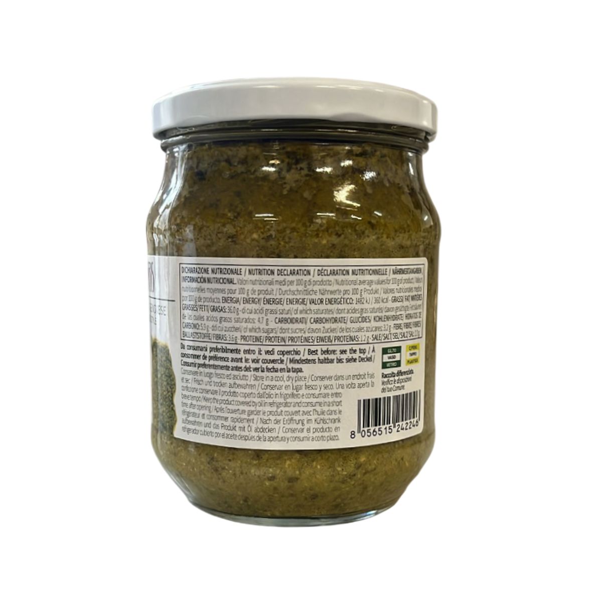 RISTORIS Pesto alla ligure con basilico genovese D.O.P. 500 Gr. 