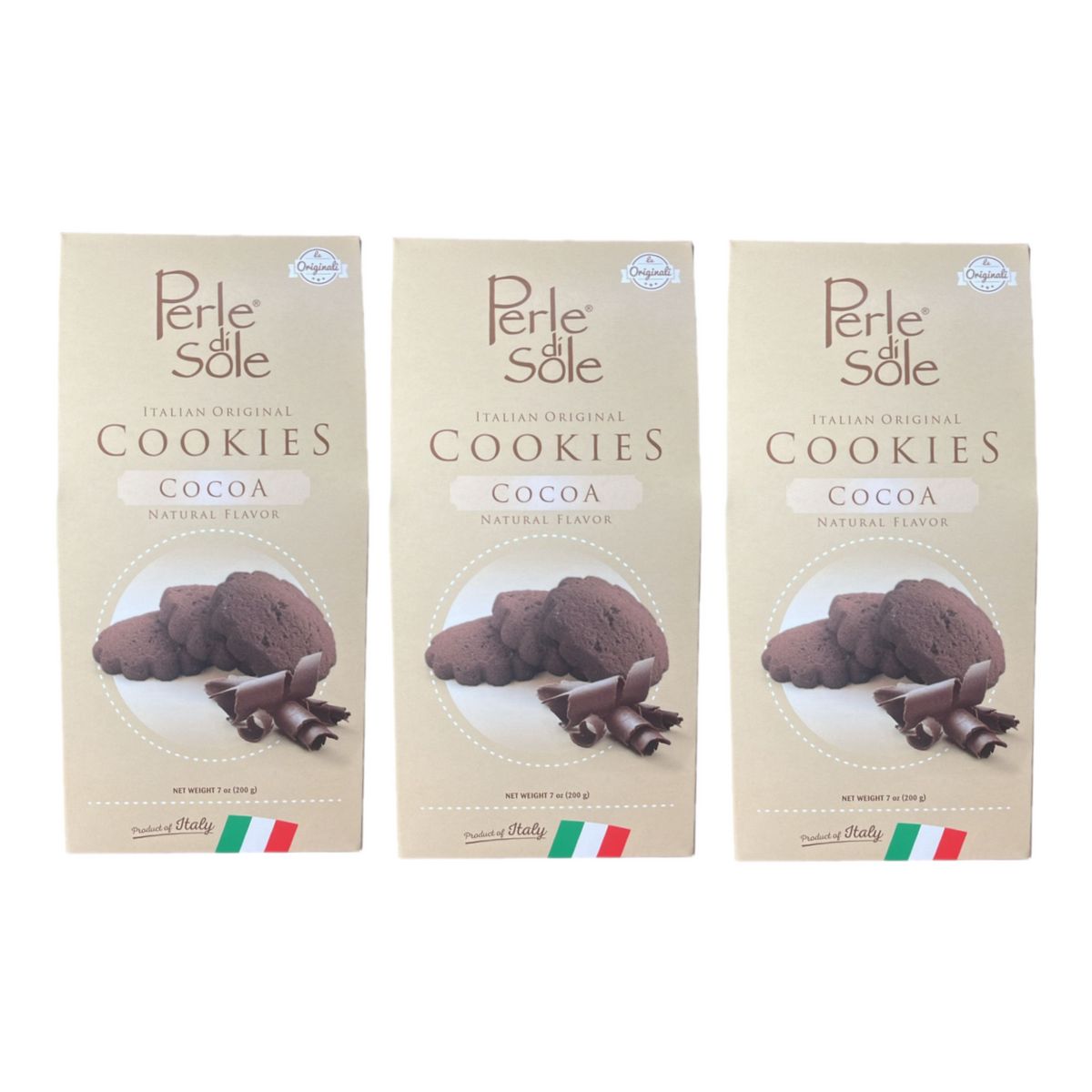 Perle Di Sole Biscuits au Cacao 200g - 3 Pièces