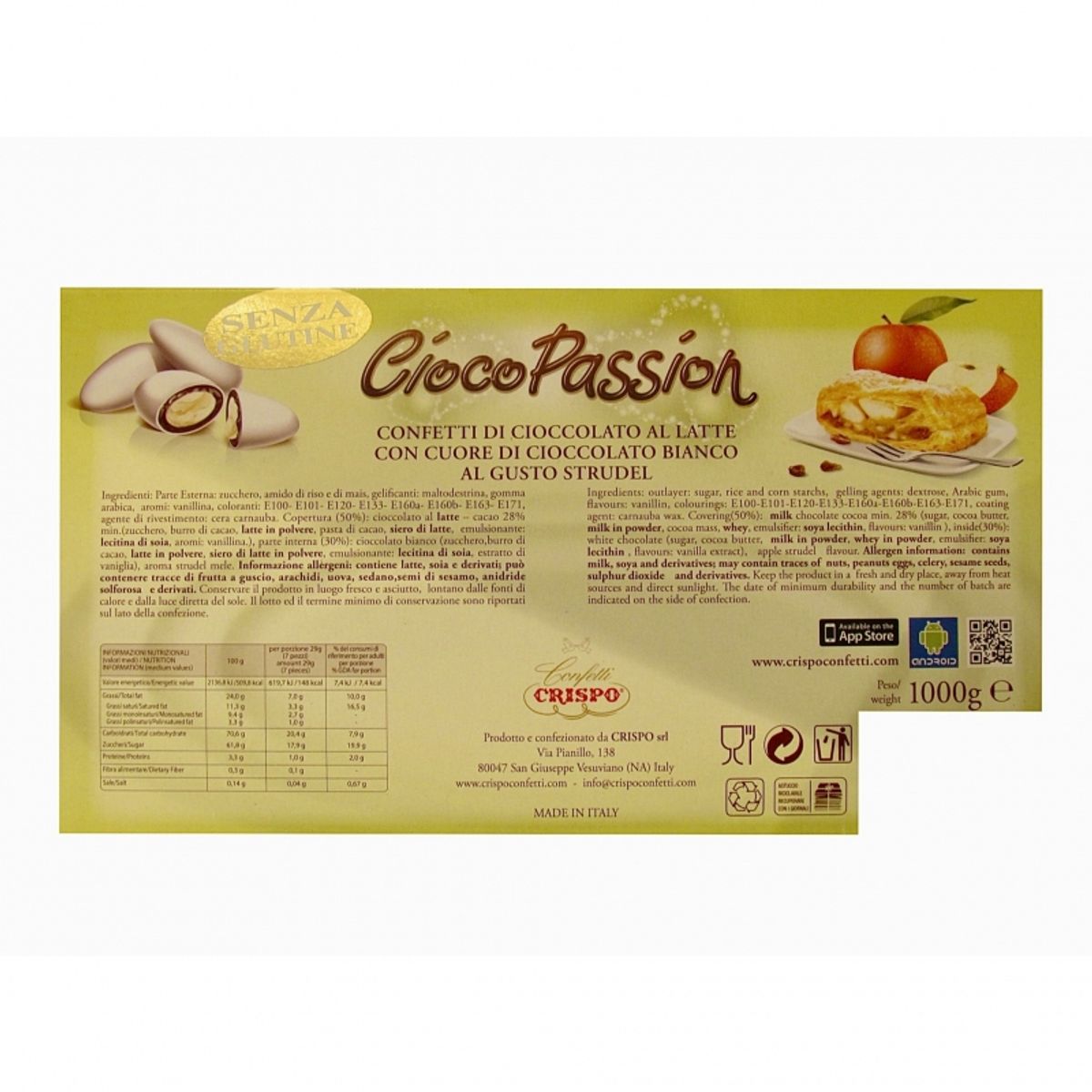 Crispo Confetti Strudel CiocoPassion 1 Kg.