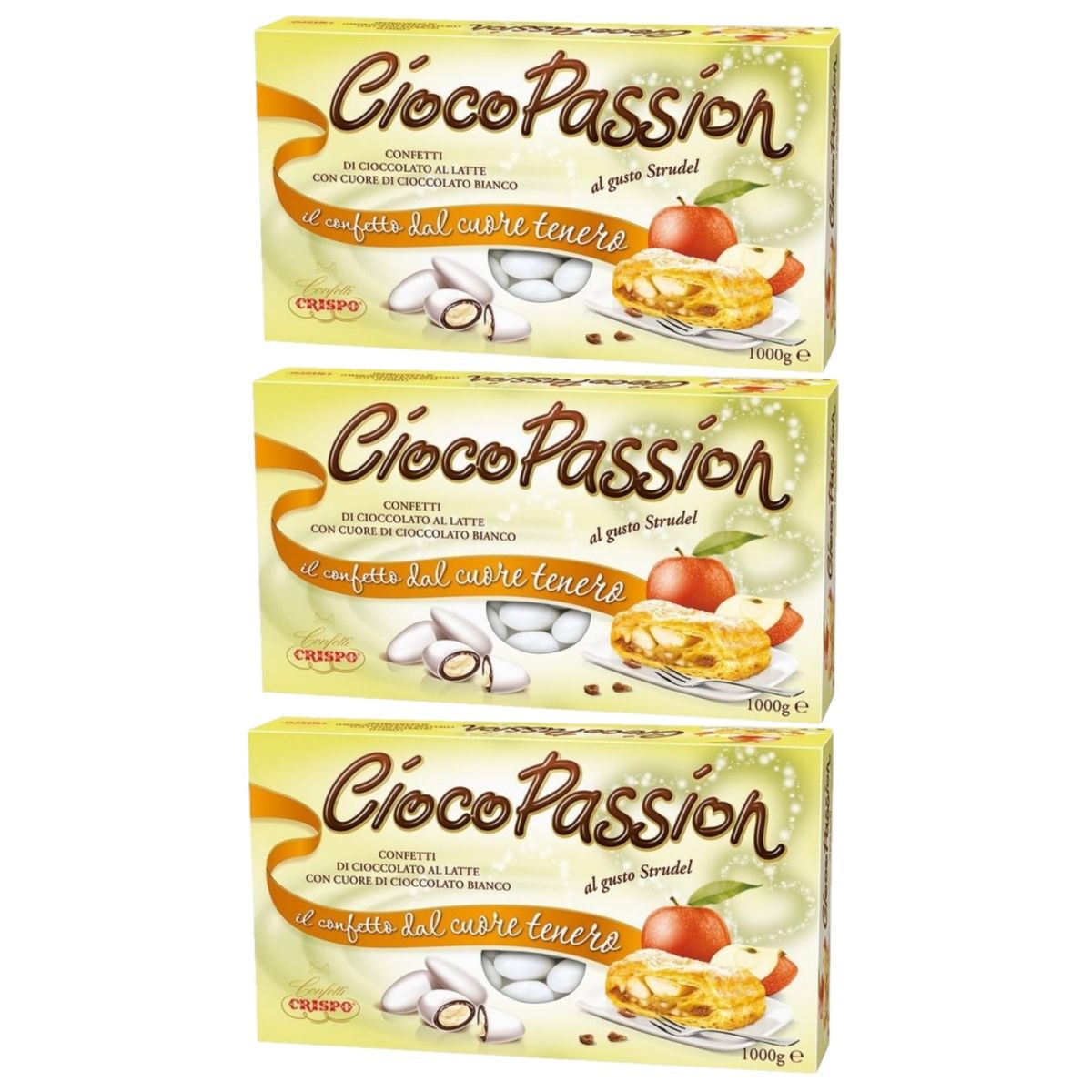 Crispo Confetti CiocoPassion strudel 1 Kg 3 pièces.