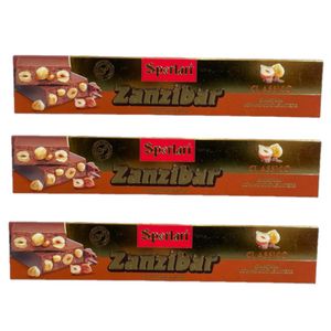 Sperlari Zanzibar Torrone Classico – Cioccolato al Latte e Gianduia con Nocciole Intere Tostate 150g_0