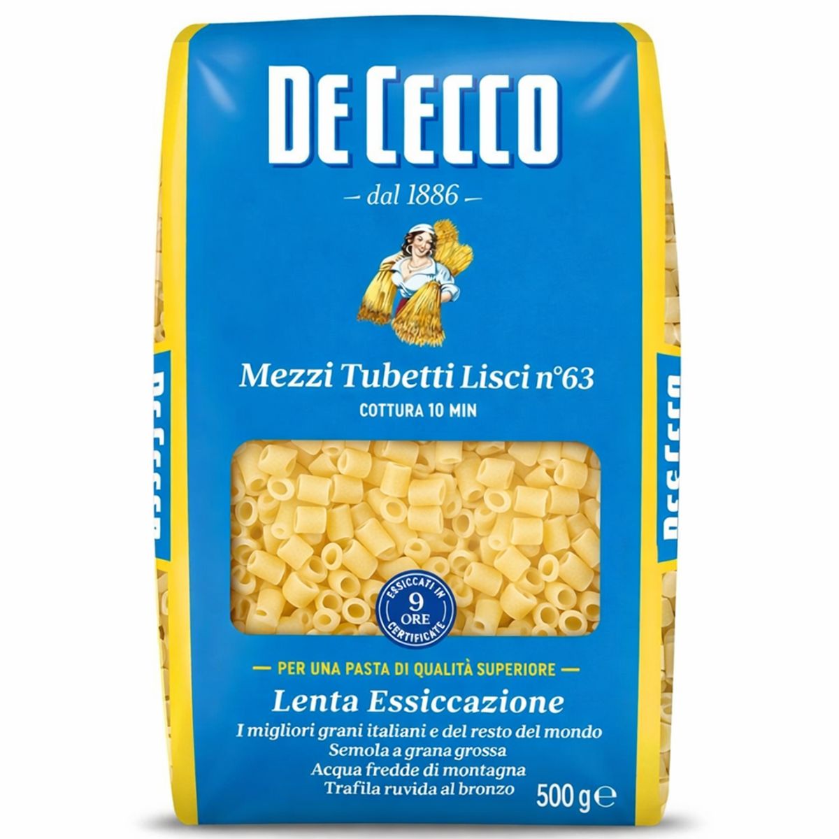 De Cecco Mezzi Tubetti Lisci n°63 500 Gr.