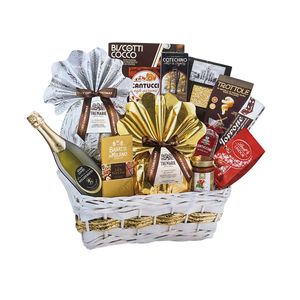 Villa Guelfa Weihnachtskorb „Gran Milano“ 14 Stück – Elegante Gourmet-Auswahl süßer und herzhafter Spezialitäten