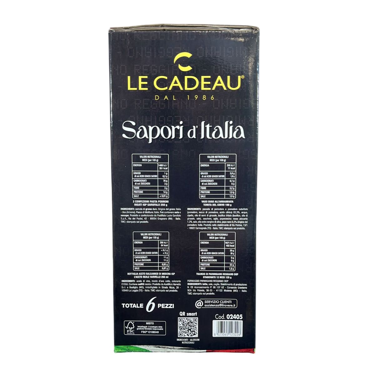 Le Cadeau “Sabores de Italia” Pack de regalo de 6