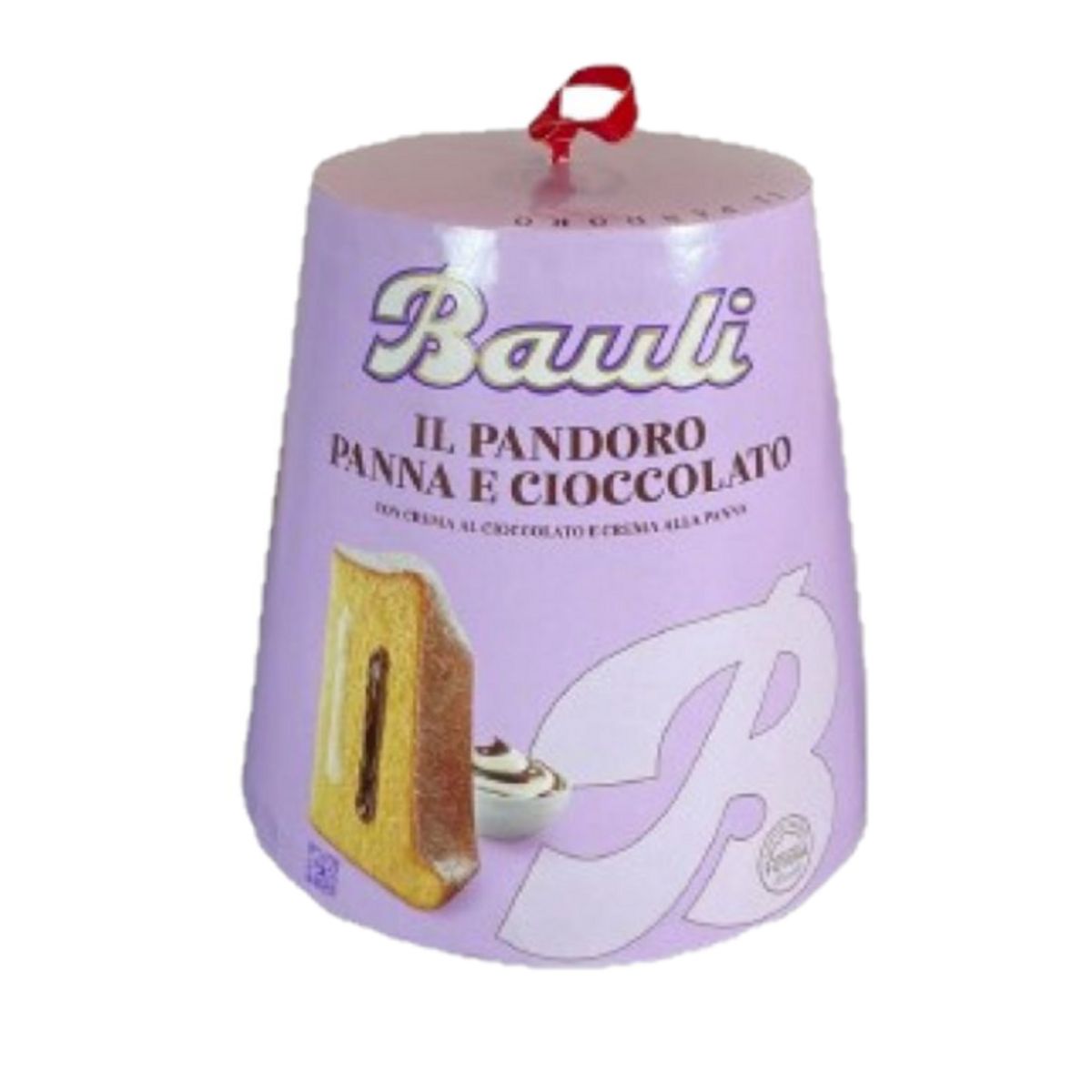 Bauli Pandoro Panna e Cioccolato 750g – Dolce di Natale con doppia farcitura cremosa al cioccolato e panna, lievitazione naturale e tradizione italiana