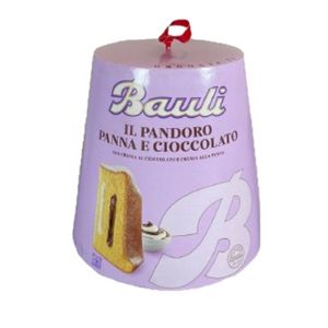 Bauli Pandoro Panna e Cioccolato 750g – Dolce di Natale con doppia farcitura cremosa al cioccolato e panna, lievitazione naturale e tradizione italiana