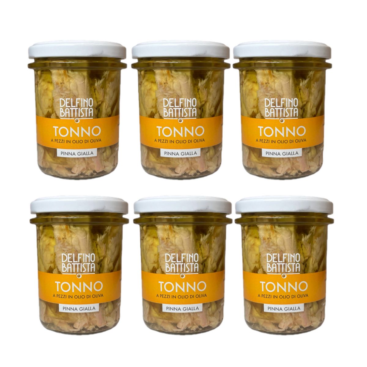 Delfino Pezzi di tonno in olio d’oliva 190 Gr - 6 Pezzi