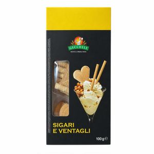 Gecchele Sigari e Ventagli 100 g – Cialde Croccanti Assortite per Gelati e Dessert