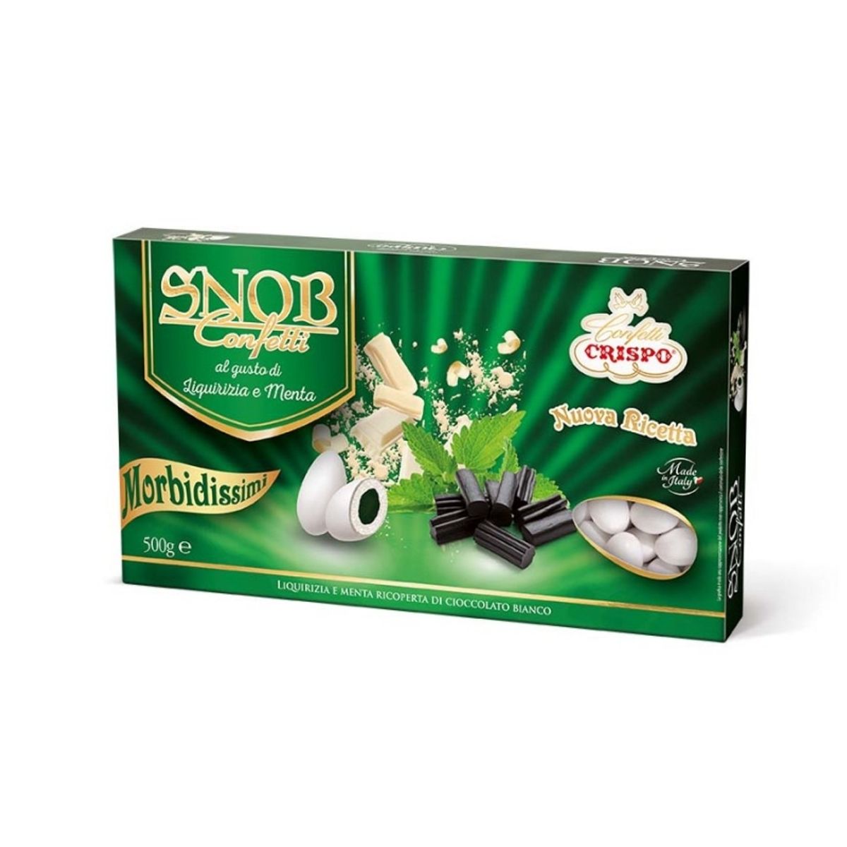Confetti Crispo Snob Licorice and Mint 500 Gr.