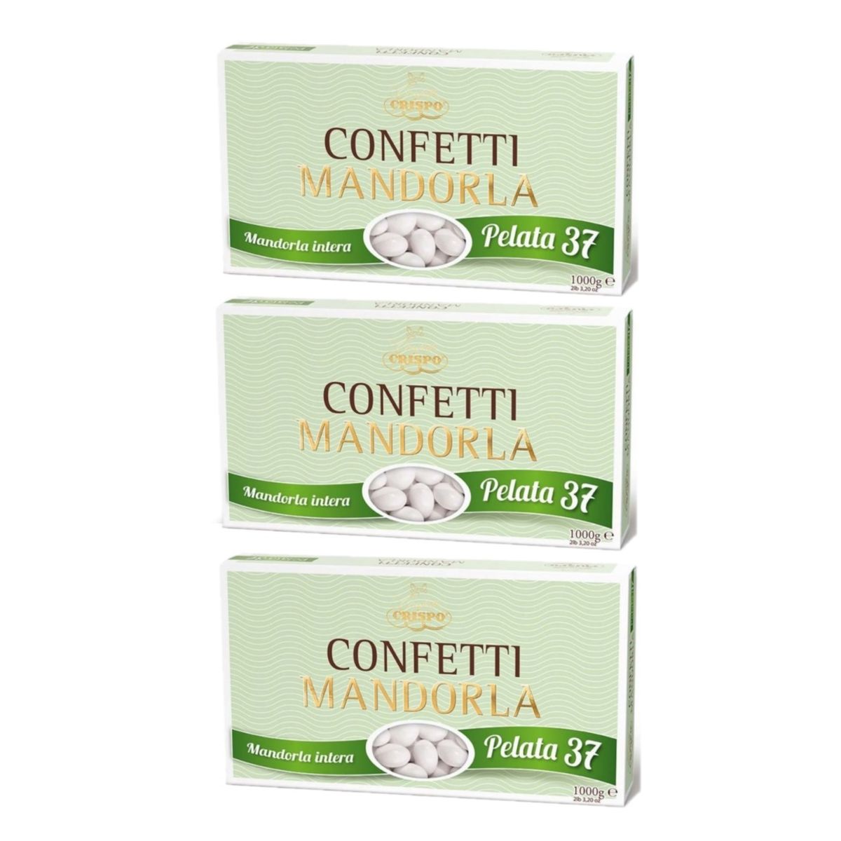 Dragées aux amandes pelées Crispo 37 1 kg. 3 pièces