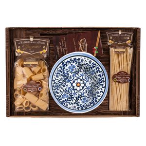 la Fabbrica della Pasta di Gragnano „800 Style Salatschüssel und Pasta-Geschenkbox“ Gragnano IGP-Nudeln 