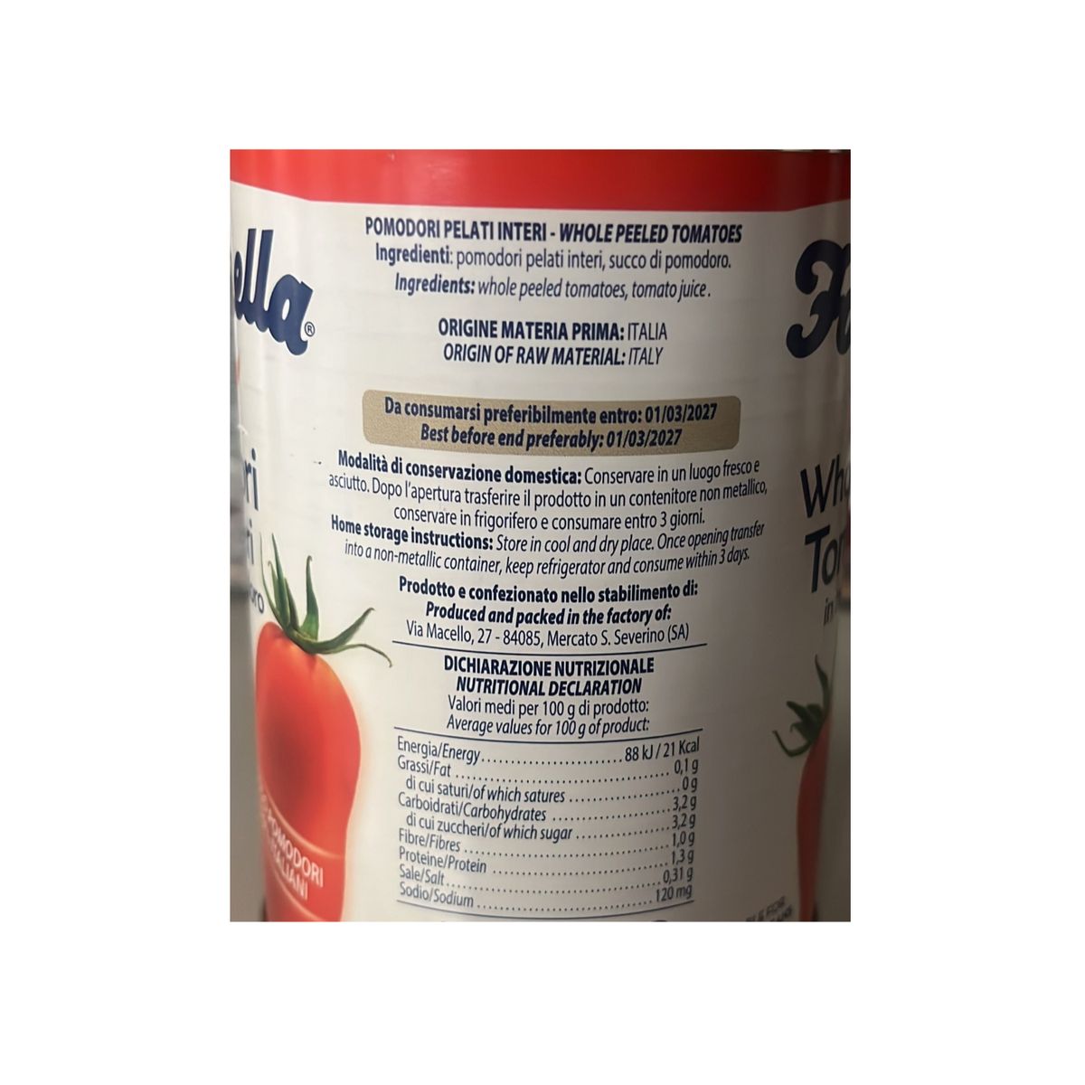 Fontanella Pomodori Pelati Easy Open 800 Gr