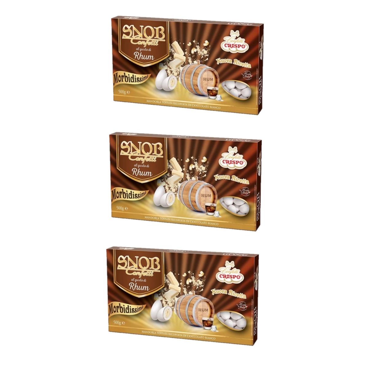 Crispo Confetti Snob au Rhum 500 Gr. - 3 Pièces