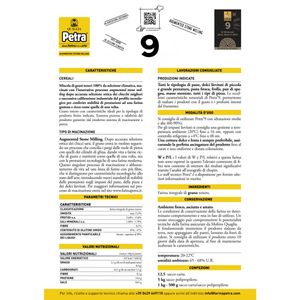 Molino Quaglia PETRA 9 Flour for Bread Pizza and Desserts 12.5 Kg – Stone Ground Whole Wheat Flour_1
