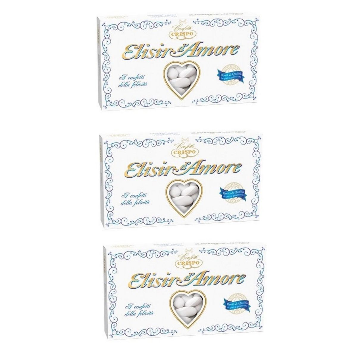Crispo confetti Elisir d’Amore 1 Kg. - 3 Pezzi