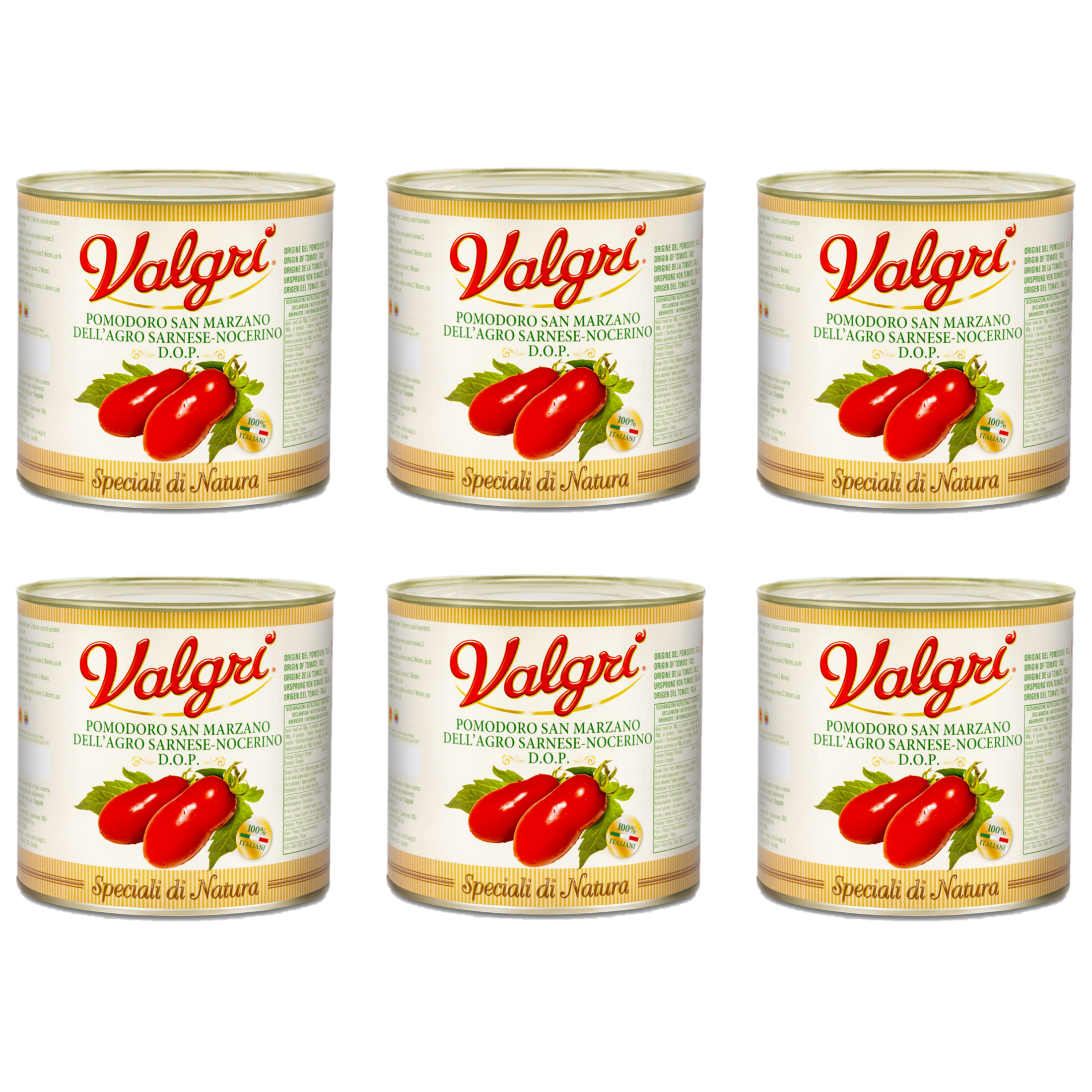 Peeled San Marzano DOP Tomatoes 2500 gr | Valgri - You Dream Italy