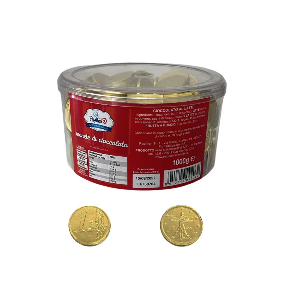 Papillon Milk Chocolate Coins 1 kg