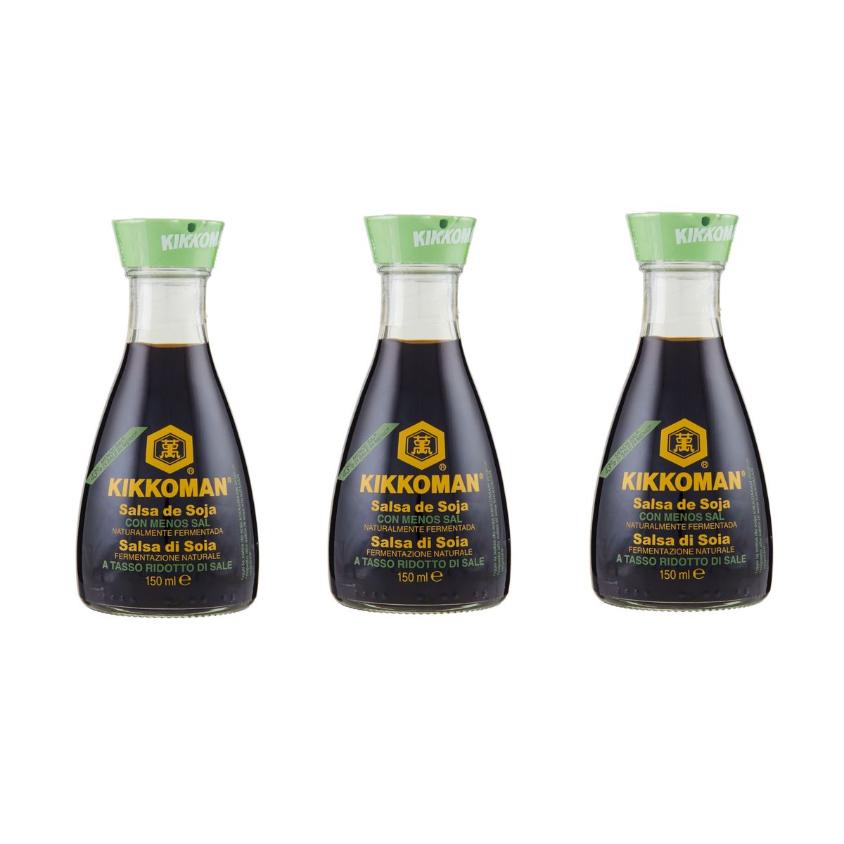 Sauce soja à faible teneur en sel Kikkoman 150 ml.