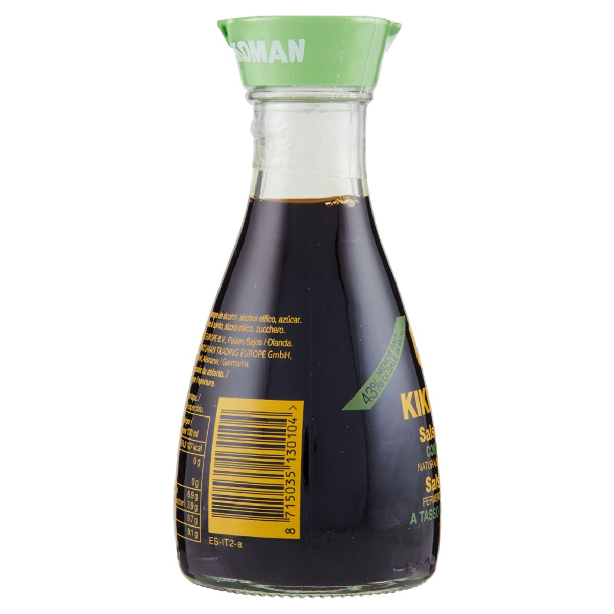 Sauce soja à faible teneur en sel Kikkoman 150 ml.