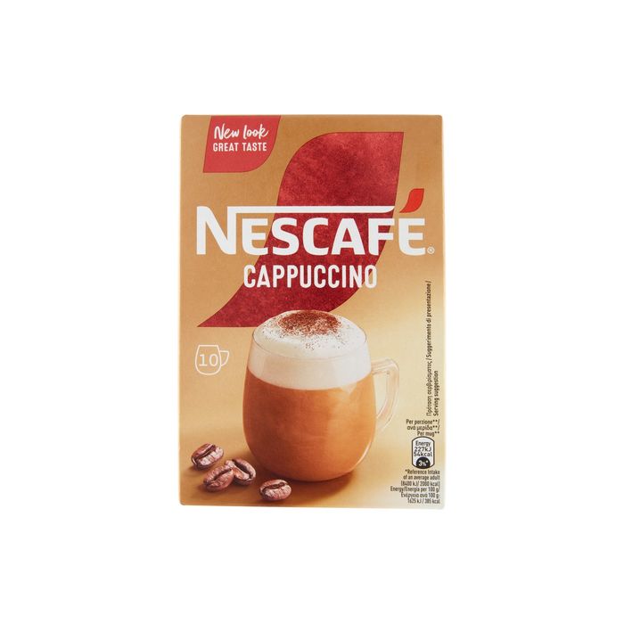 Nescafé Cappuccino Soluble in sachets (10x14 gr.) 140 Gr. - Tasty