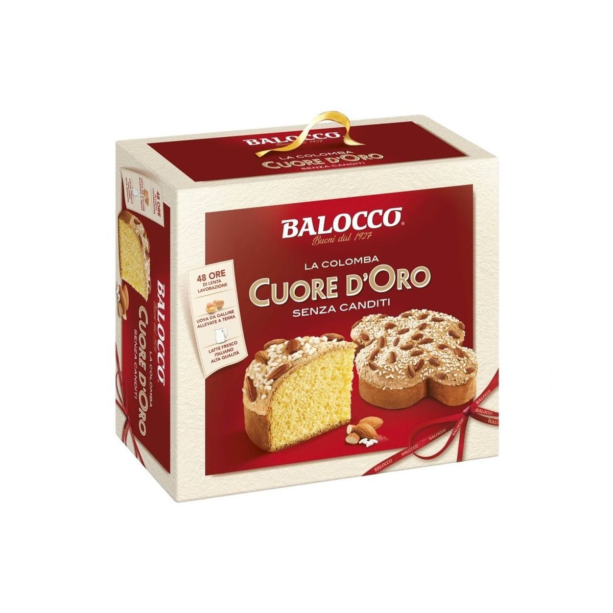 Balocco Colomba cuore d'oro senza canditi 750 Gr.