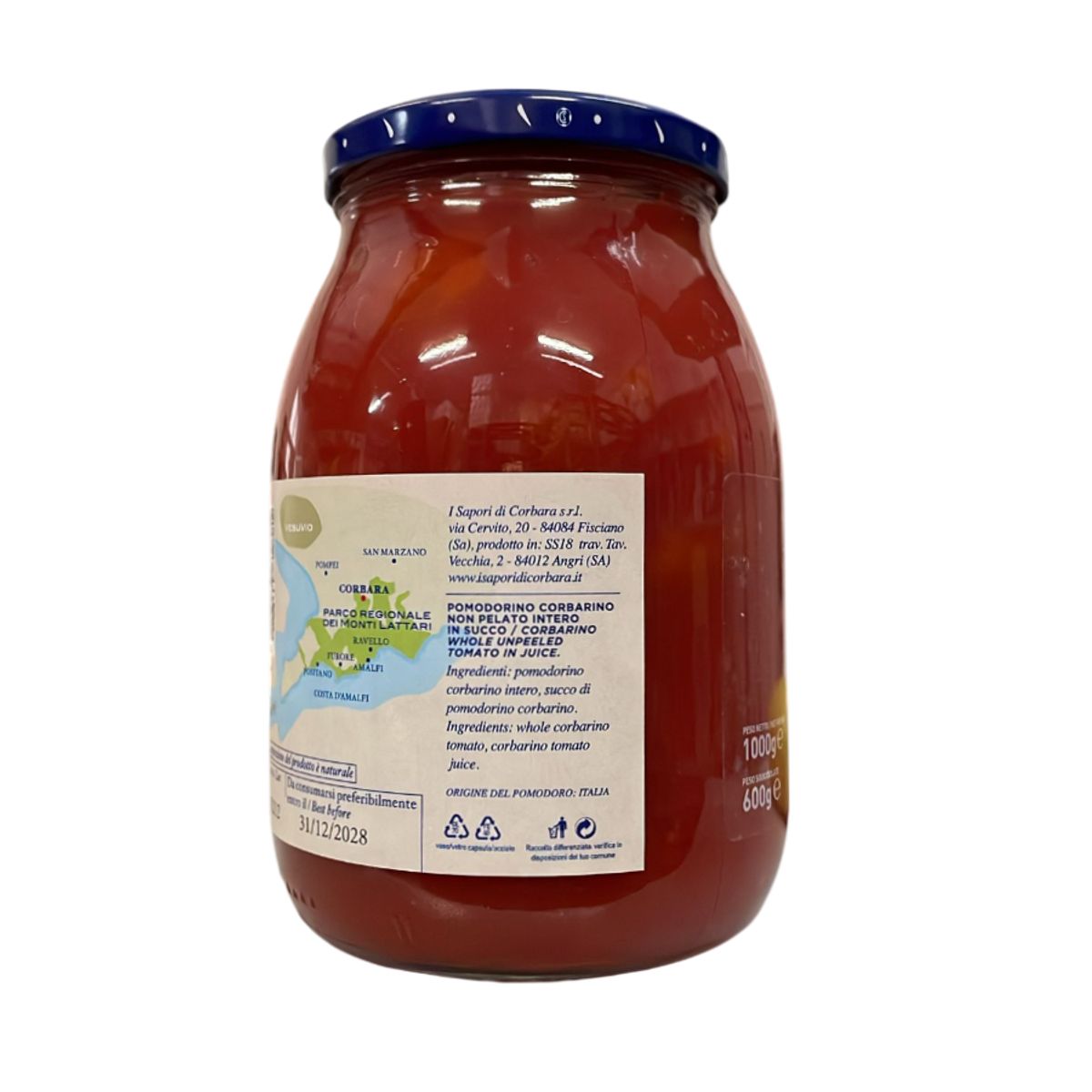 LES SAVEURS DE CORBARA Corbarì - Tomates cerises Corbara dans l'eau et le sel 520 g.