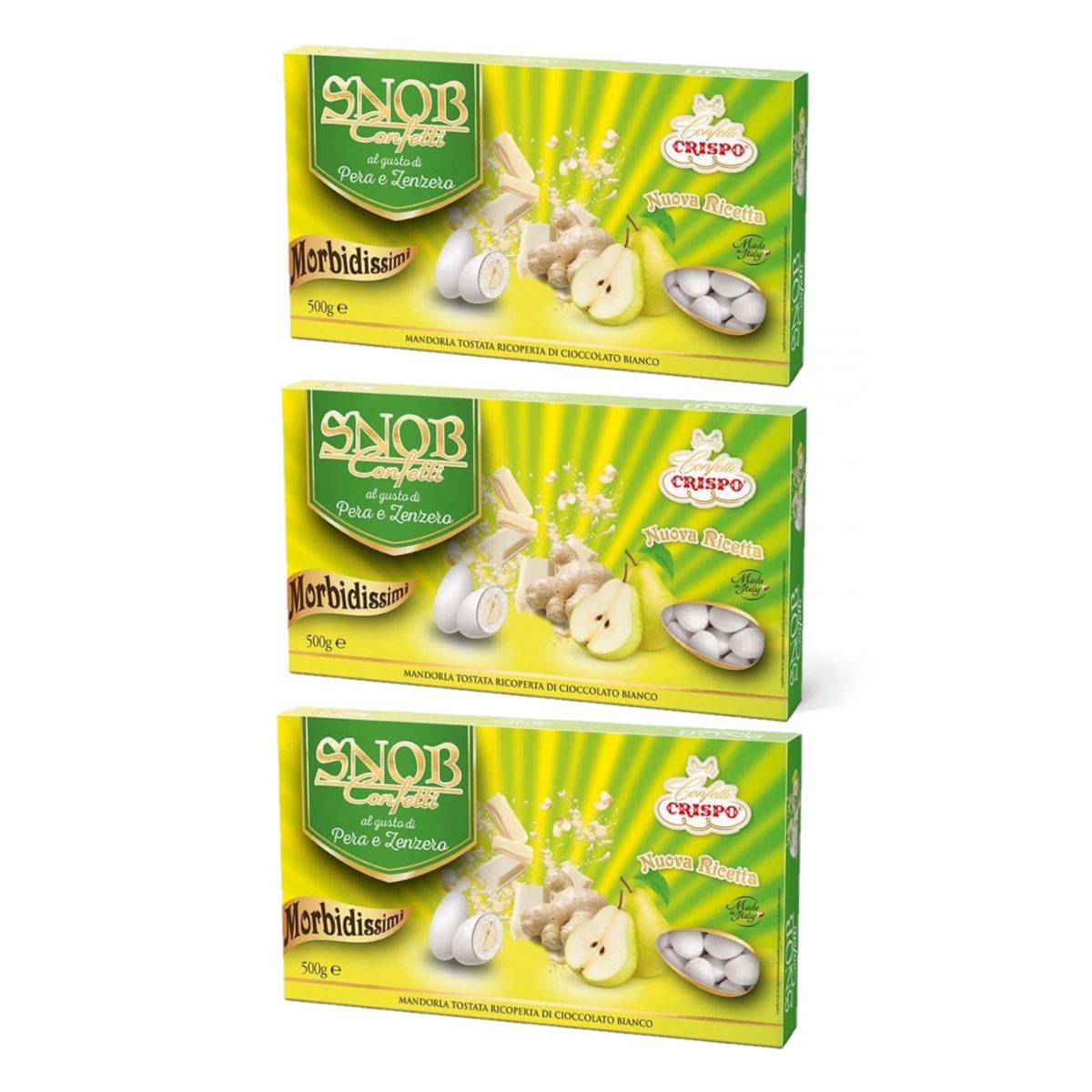 Crispo Confetti Snob Pera y Jengibre 500 Gr. 3 piezas