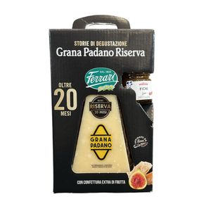 Ferrari Grana Padano Über 20 Monate Gereift mit Feigenkonfitüre 250 g – Italienisches Feinschmecker-Set