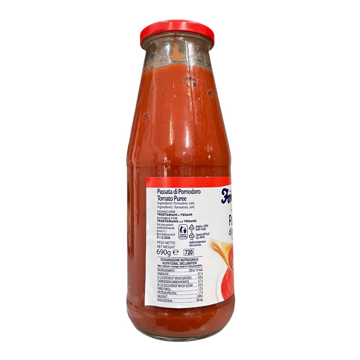 Fontanella Tomato Puree in Glass 690 Gr