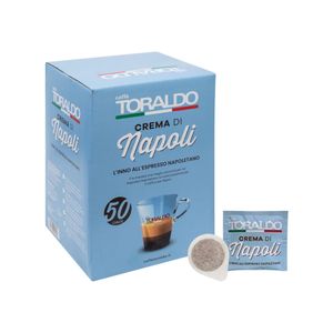 Caffè Toraldo Crema di Napoli-Mischung, Schachtel mit 50 Pads.