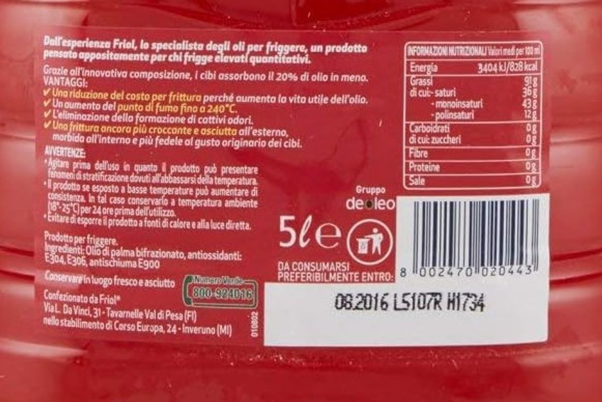 Friol Olio Per Friggere 5 Lt.