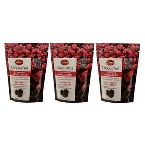Zaini Choco&Fruit Dark Chocolate Raspberry & Cranberry Bites 125 g – Fruity Centers Coated in Rich Dark Chocolate_0