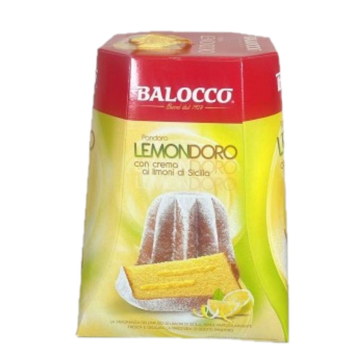 Balocco Pandoro Lemondoro 800g – Con crema de limón siciliano, un pastel navideño suave y aromático