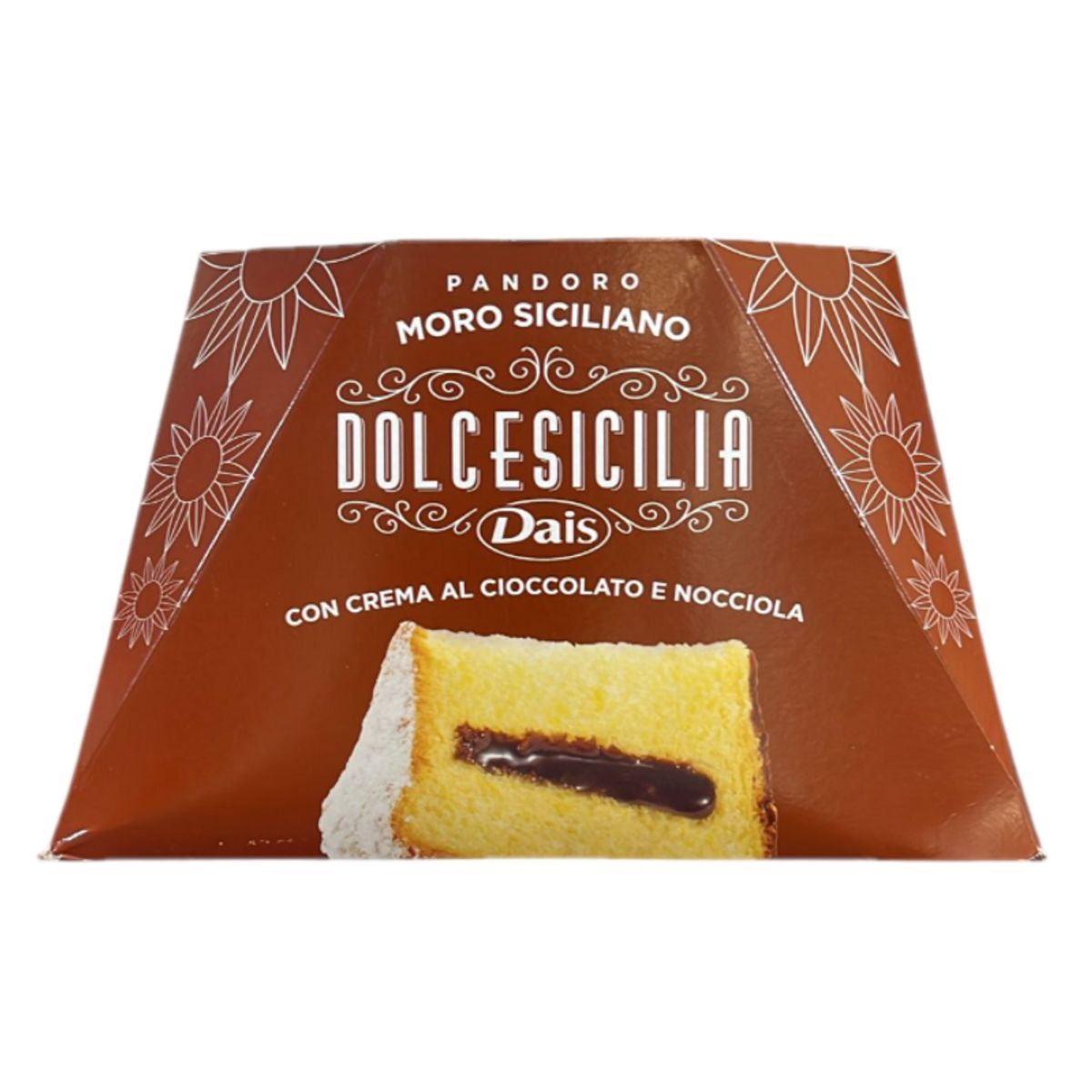 Dais Pandoro Moro Siciliano Dolcesicilia Dais 750g – Con Crema de Chocolate y Avellanas, Postre Tradicional Siciliano