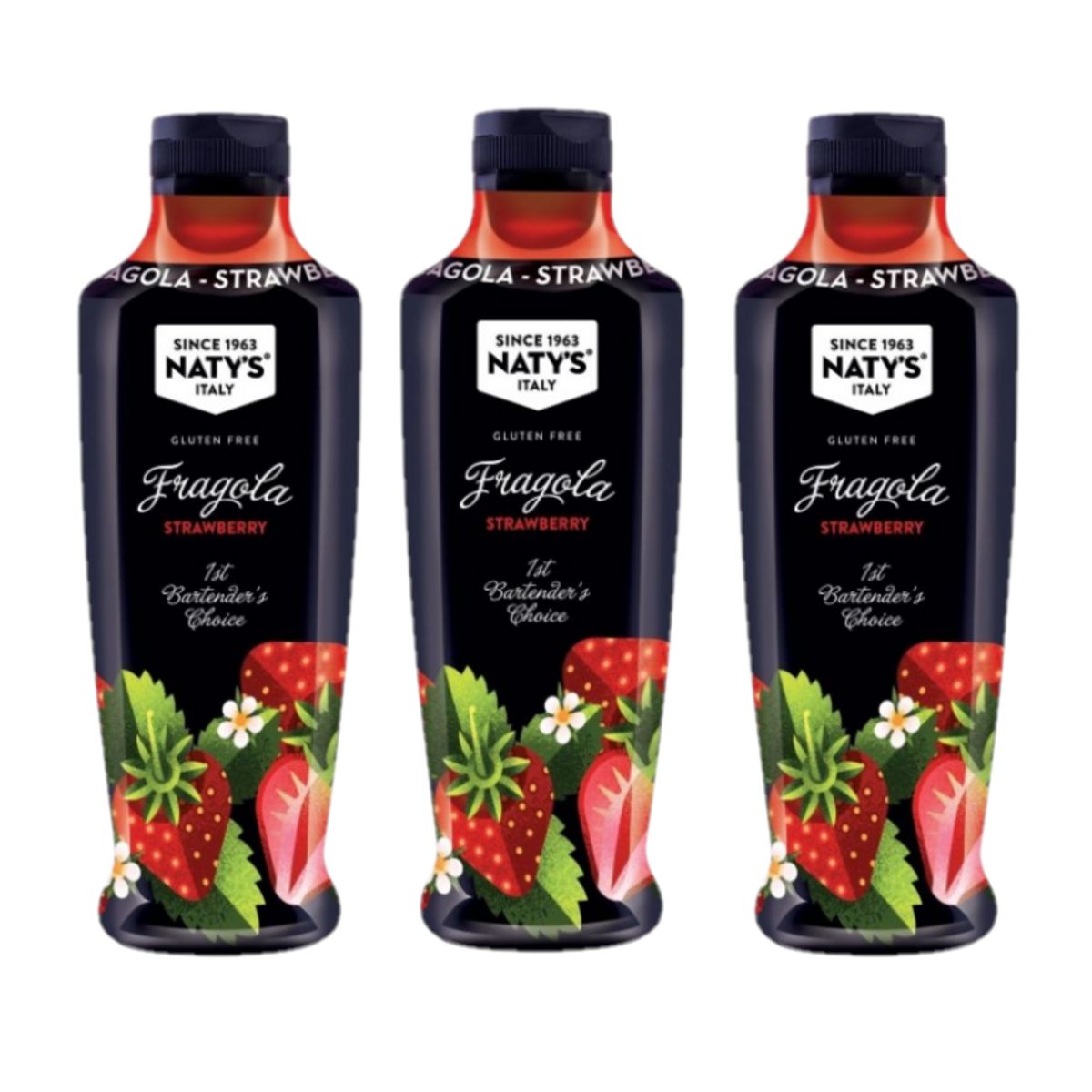 Naty's Polpa di Frutta Fragola 750 Ml - 3 Pezzi