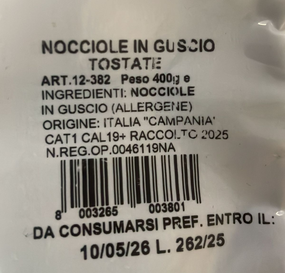 Nocciole Italiane Tostate in Guscio 400g – 100% Naturali, Croccanti e Profumate, Origine Campania