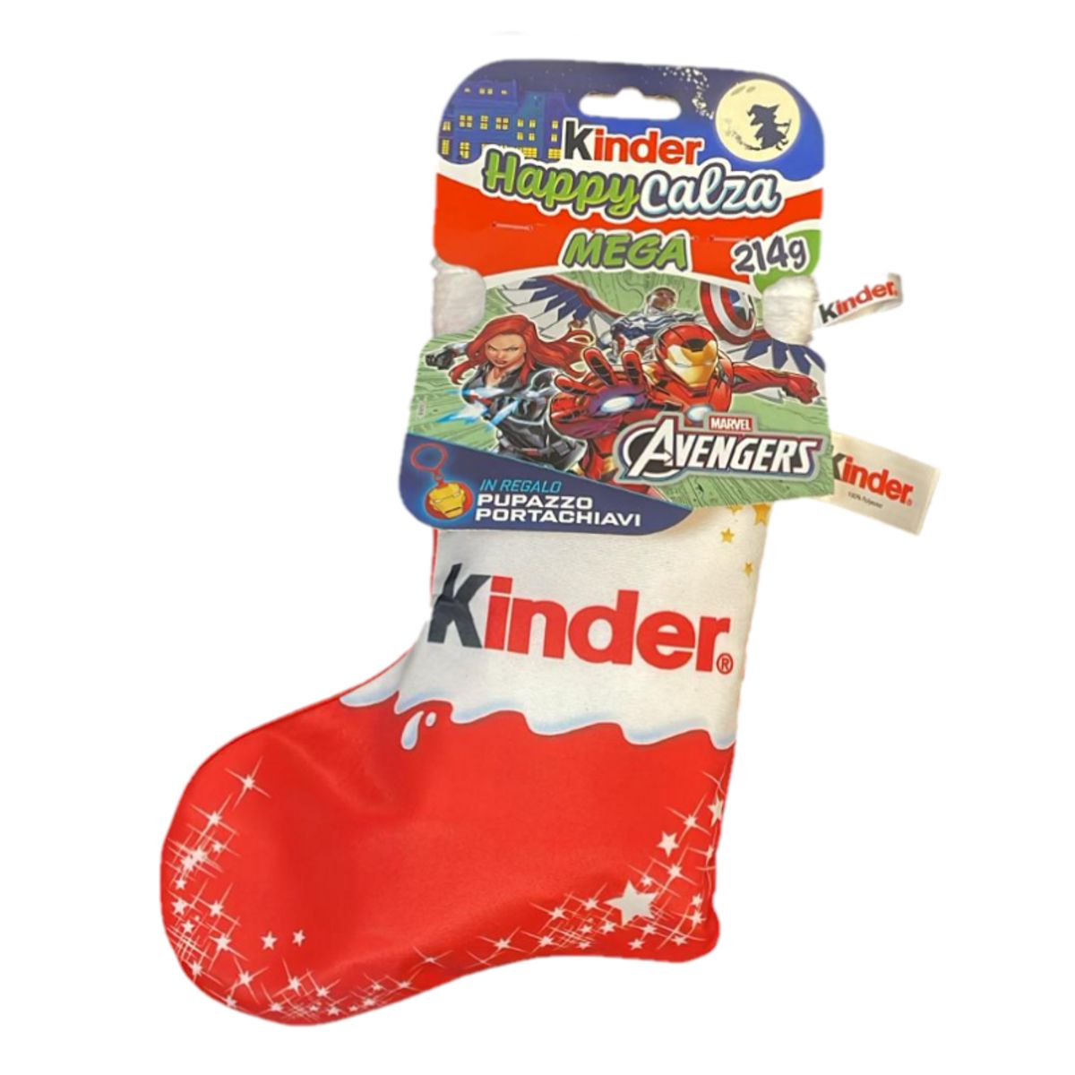 Kinder Happy MEGA Sock 214 g Avengers – 7 Kinder Sweets + Free Keychain Doll