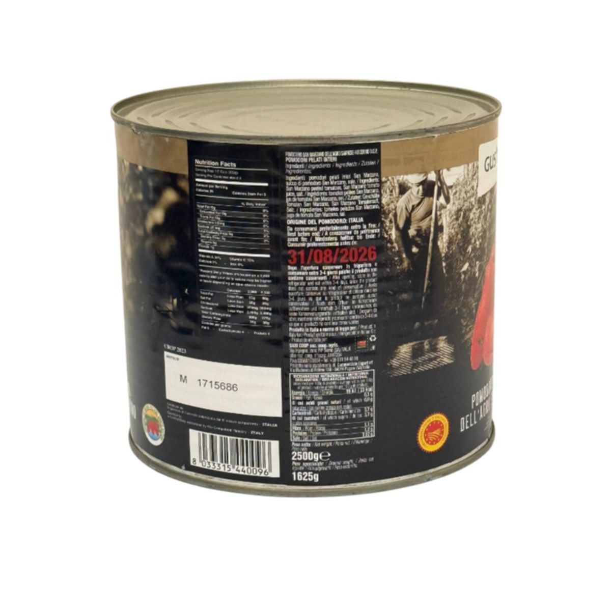 Gustarosso Pomodoro San Marzano DOP dell'Agro-Sarnese Nocerino Gr. 2500