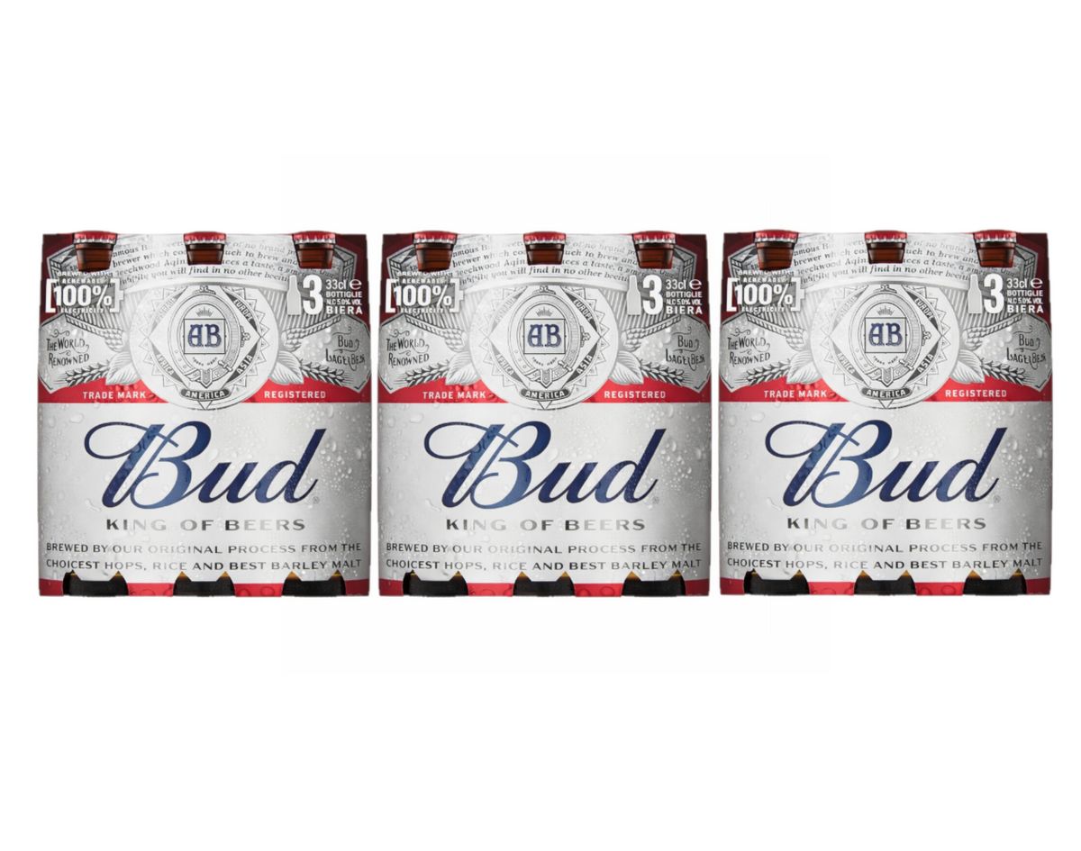 Bud Beer 3 x 33 cl - 3 Pieces