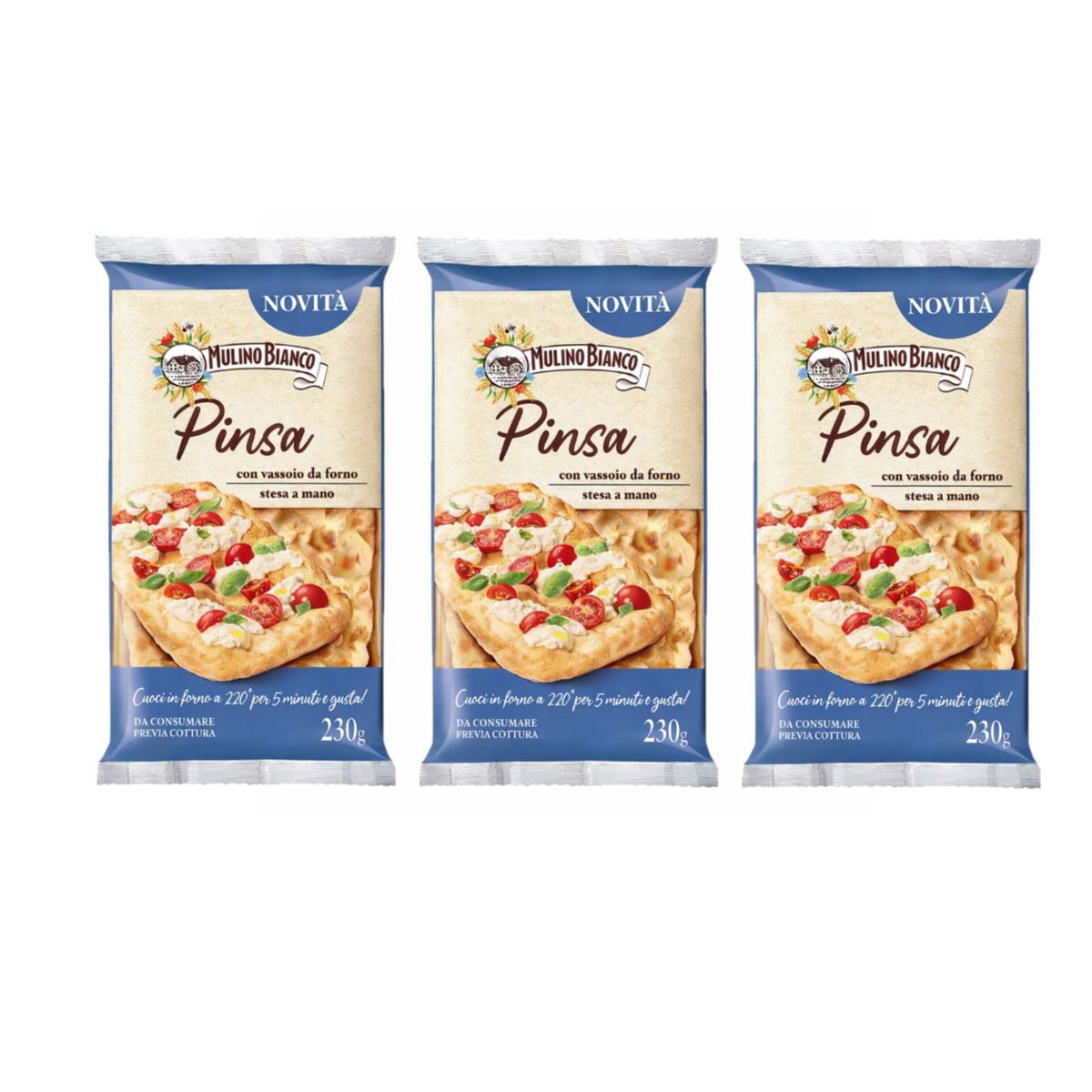 Mulino Bianco Pinsa 230 Gr. - 3 pièces
