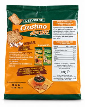 Delverde Crostino Dorato Feuilles Complètes 180 g_1