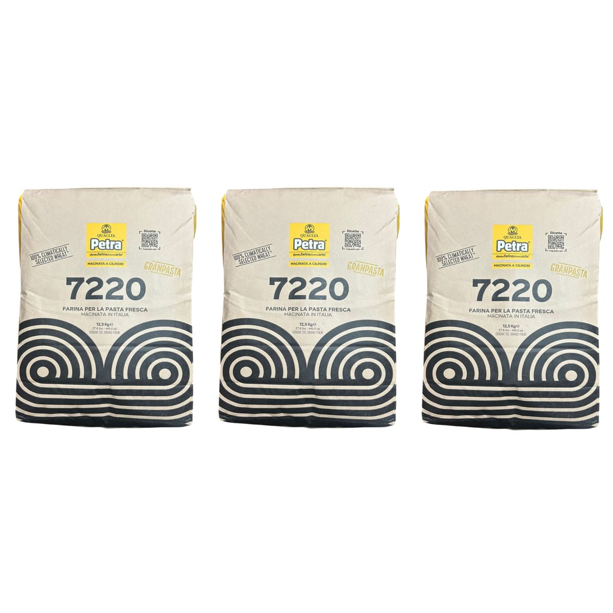 Harina para pasta fresca Molino Quaglia Petra 7220 12,5 kg - 3 unidades