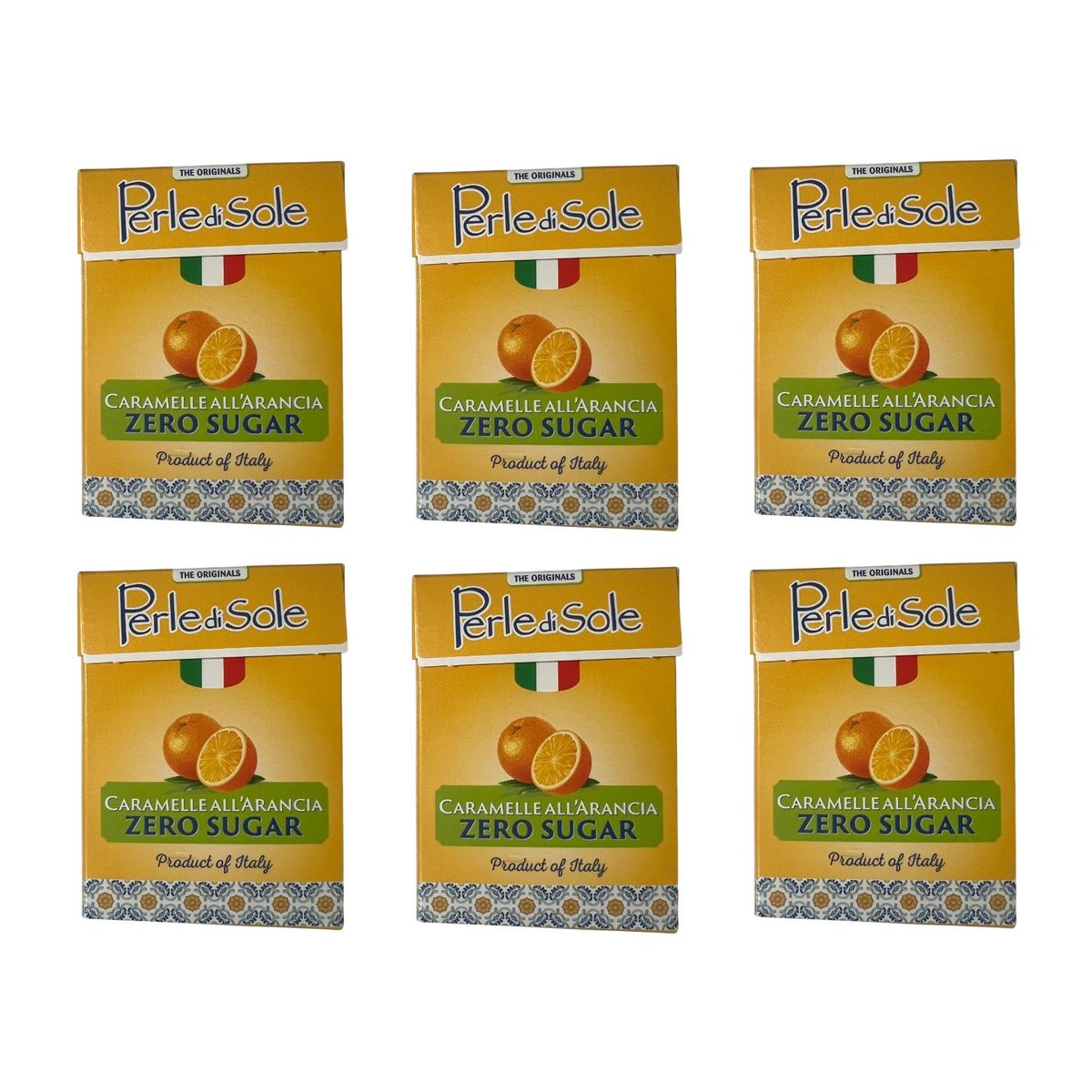 Perle di Sole Sugar-Free Orange Hard Candies 40 Gr.