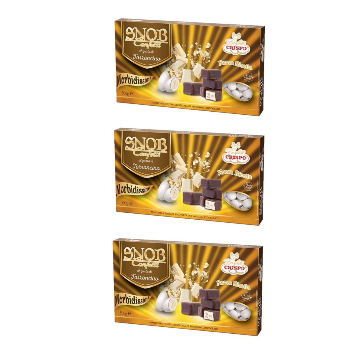 Crispo Confetti Snob Nougat 500 Gr. - 3 Pièces