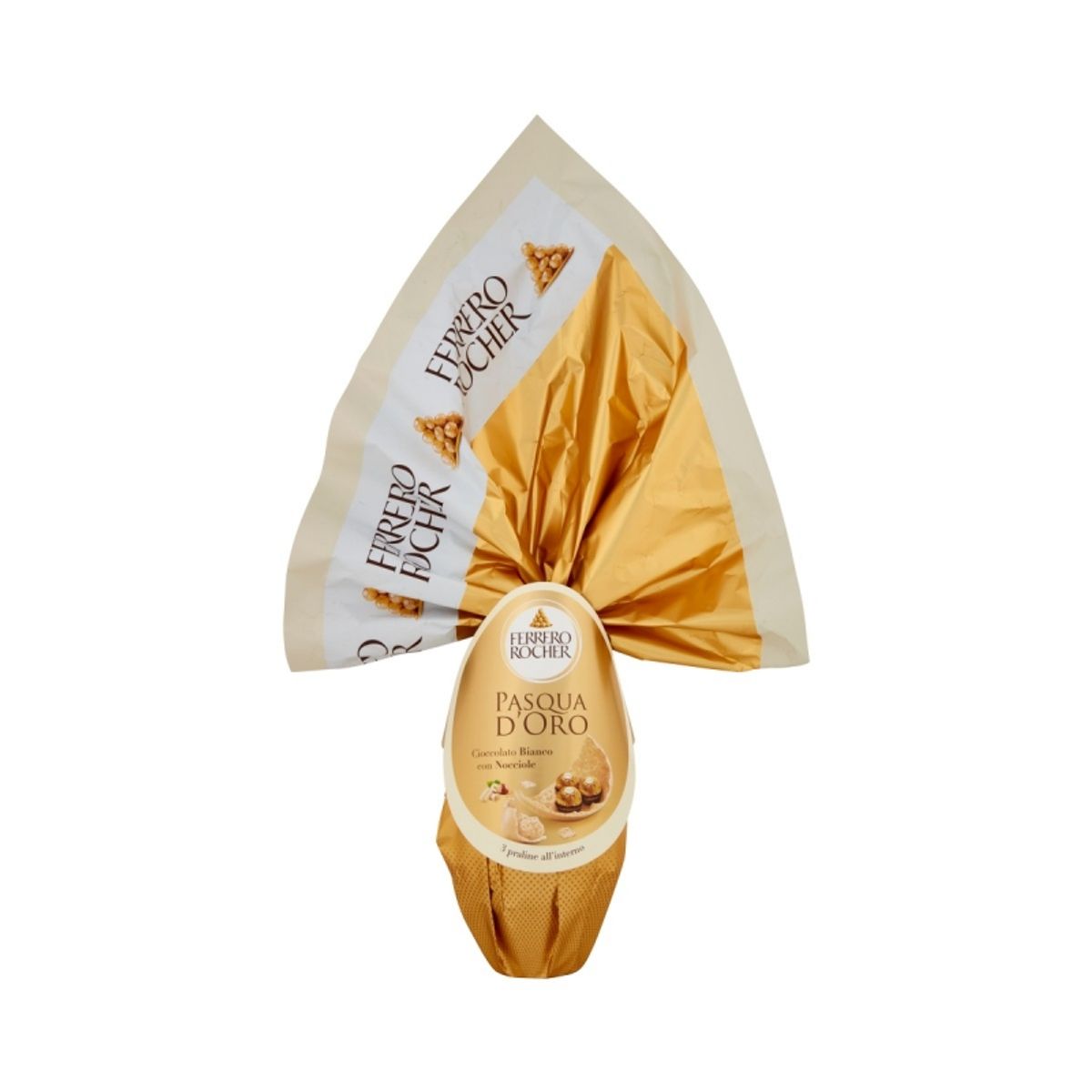 Ferrero Rocher Easter egg golden Easter white chocolate with hazelnuts 212.5 Gr.