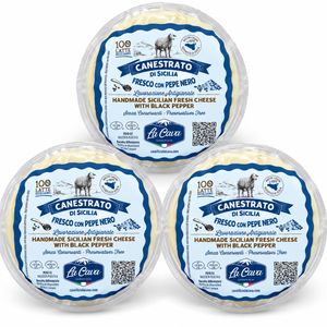 La Cava Fresh Sicilian Canestrato Cheese with Black Pepper approx. 500 g_0