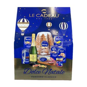 Le Cadeau “Noël Gourmand” – Coffret Cadeau Italien avec Pandoro Classique et 9 Spécialités Raffinées