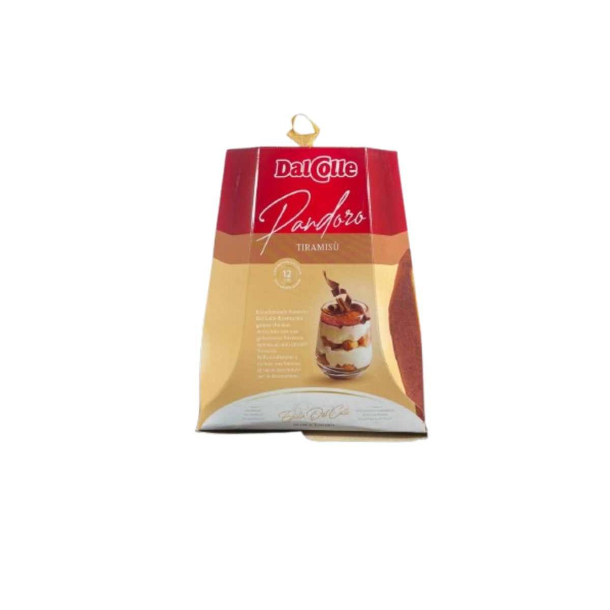 Dal Colle Pandoro Tiramisu 750 g – Soft Italian Pandoro Filled with a Gourmet Tiramisu Cream