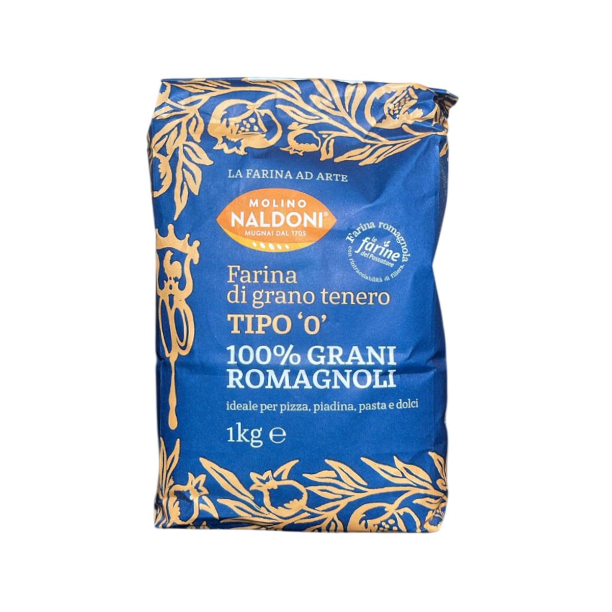 Farine Molino Naldoni Type « 0 » 100 % céréales de Romagne 1 kg