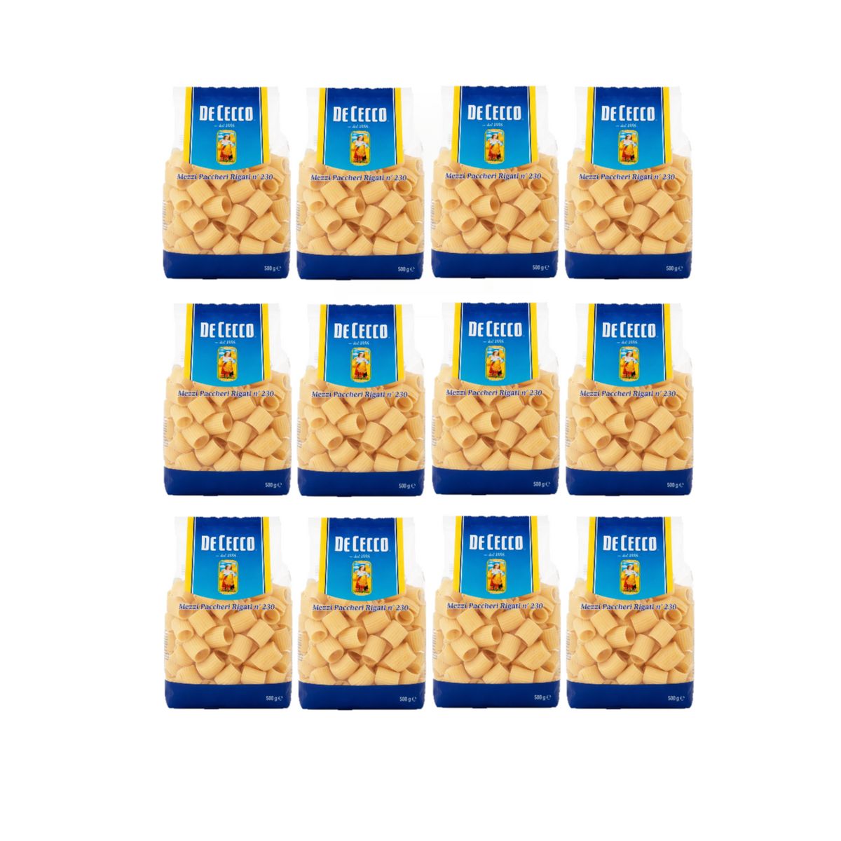De Cecco Mezzi Paccheri Rigati n° 230 500 Gr. - 12 Pieces
